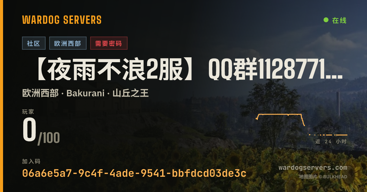 【夜雨不浪2服】qq群1128771491/Discord:ble888 的实时状态横幅