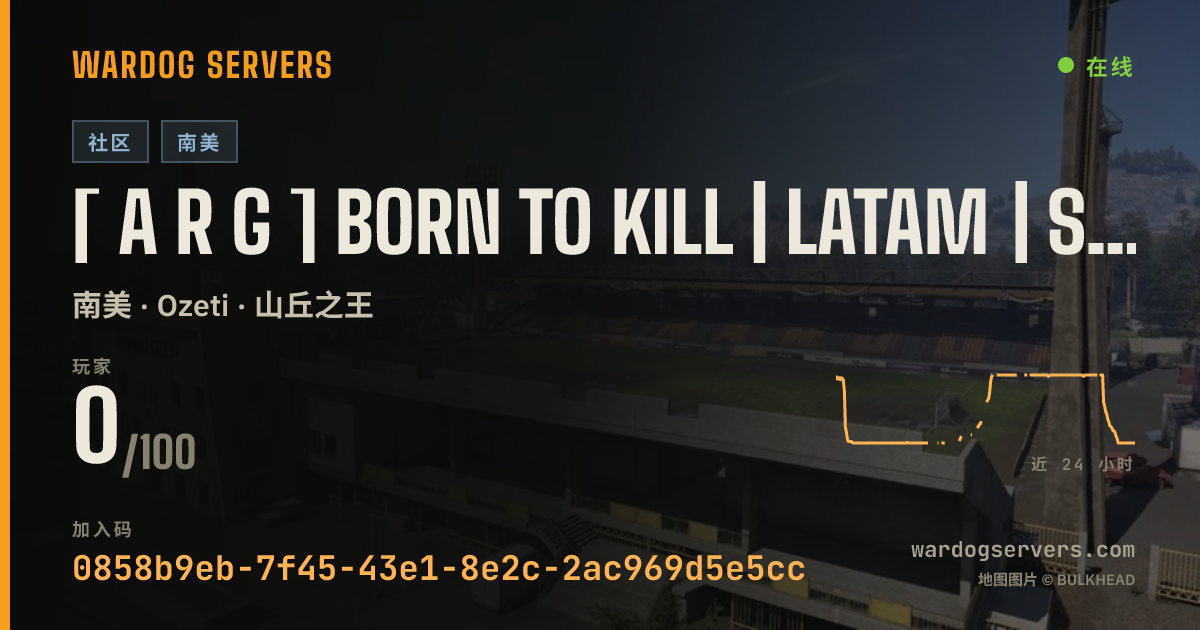 [ A R G ] BORN TO KILL | LATAM | SOLO ESP | ADM ACTIVO 的实时状态横幅