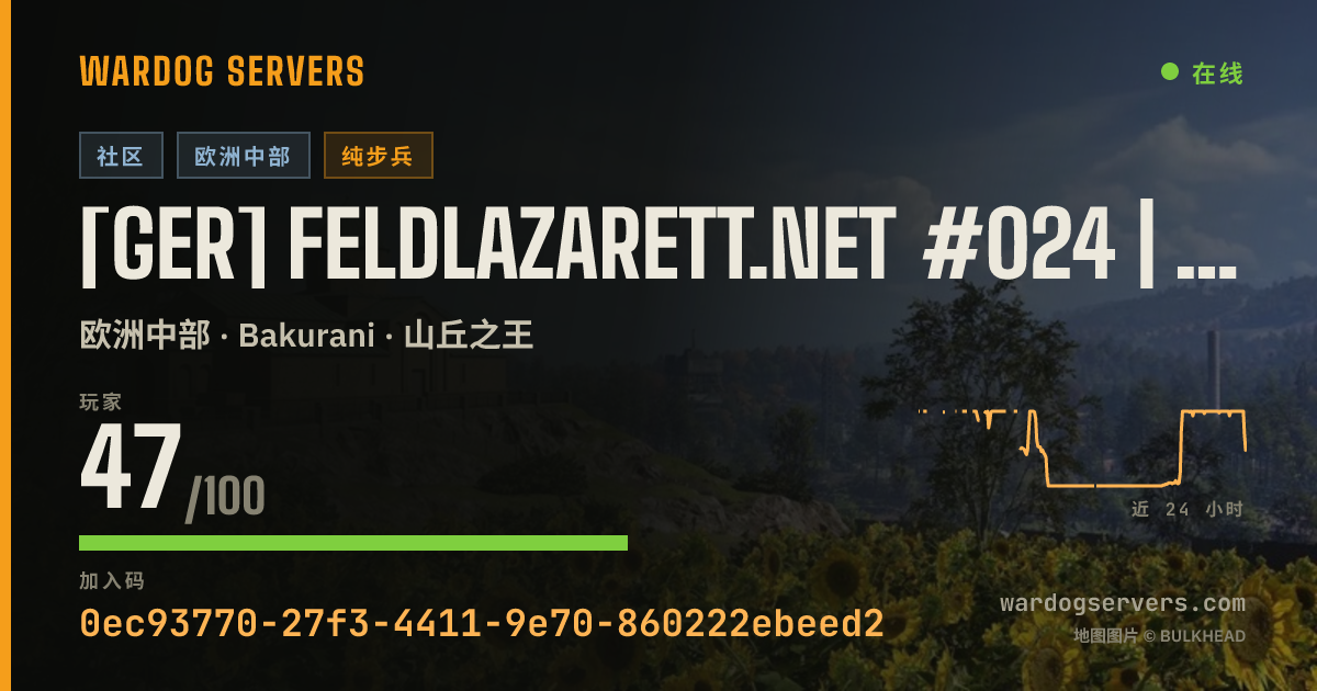 [GER] Feldlazarett.net #024 | 50v50 | Infantry Only | 6-12 的实时状态横幅