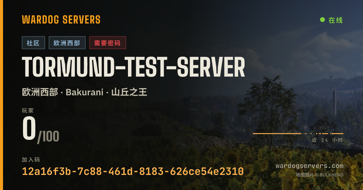 Tormund-Test-Server 的实时状态横幅