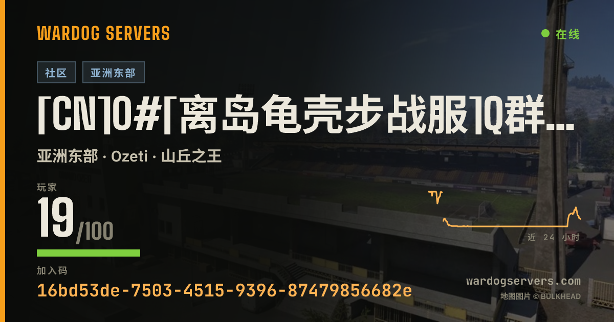 [CN]0#[离岛龟壳步战服]Q群：1091429881【萌新友好】【禁狙.禁机枪.武装载具，密集阵】 的实时状态横幅