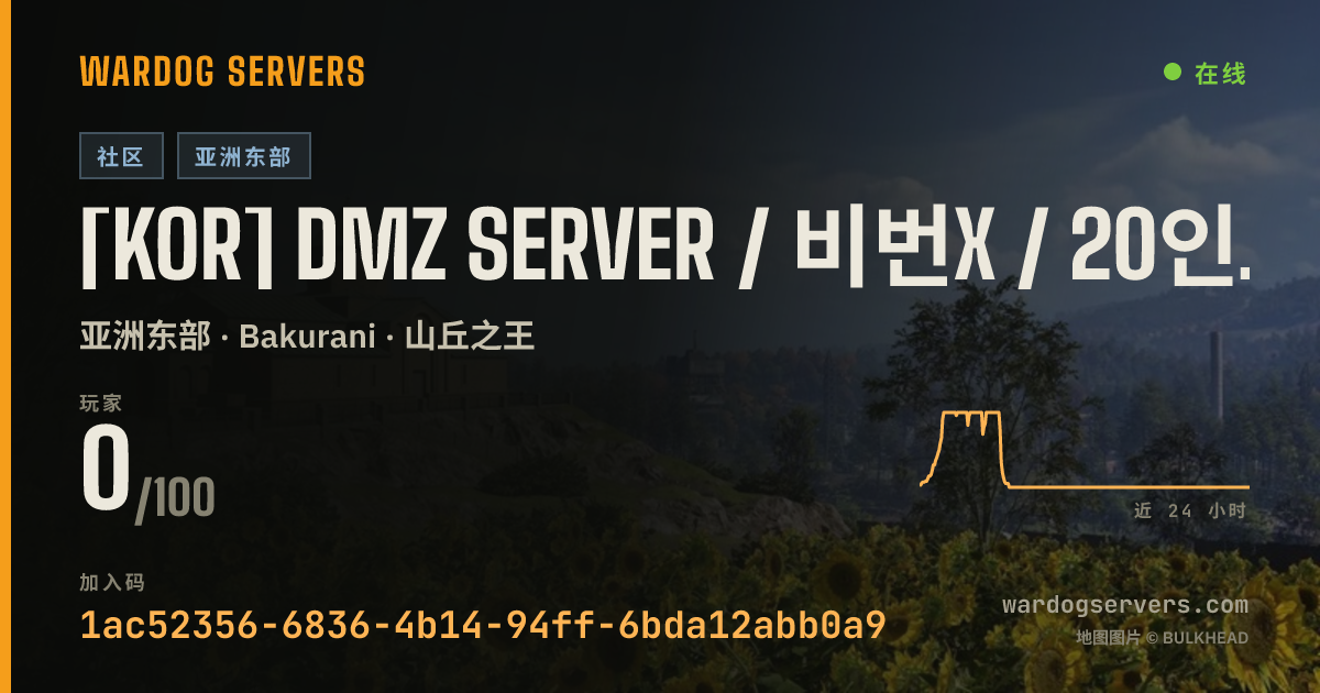 [KOR] DMZ SERVER / 비번x / 20인 시작 / 규칙->디스코드 的实时状态横幅