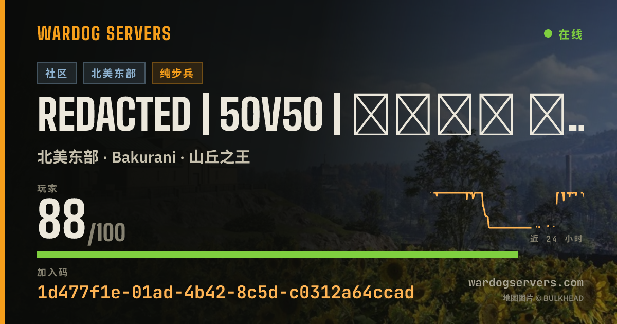 REDACTED | 50v50 | 🅹🅾🅸🅽 🅾🆁 🆈🅾🆄'🆁🅴 🅶🅰🆈 的实时状态横幅