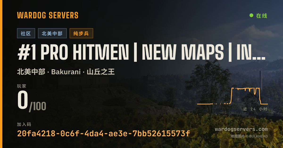 #1 Pro Hitmen | New Maps | Inf Only | No GL | Active Admins 的实时状态横幅