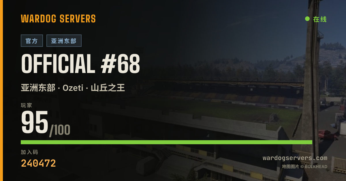 Official #68 的实时状态横幅