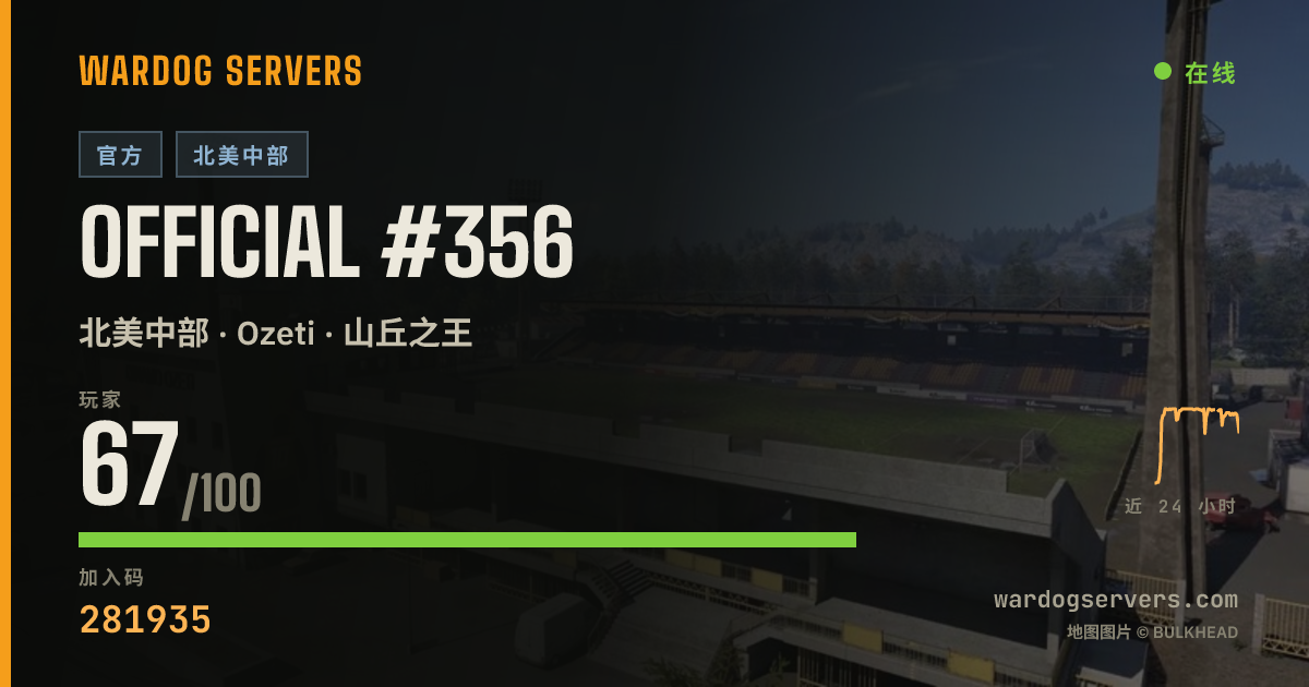 Official #356 的实时状态横幅
