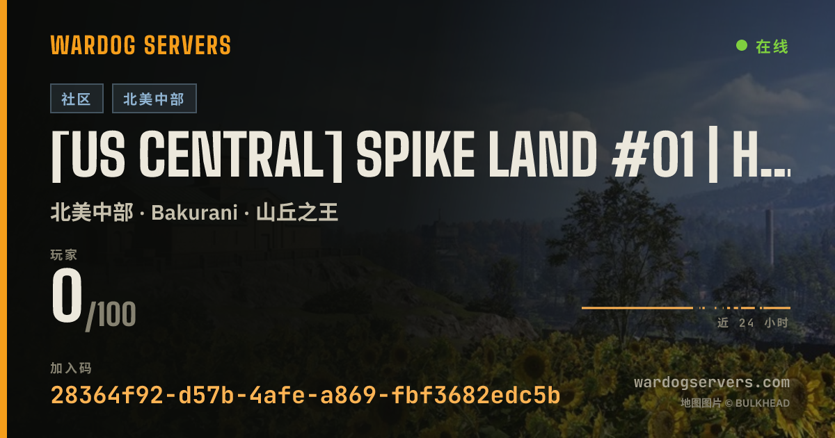 [US Central] Spike Land #01 | https://discord.gg/27qqMM5axA 的实时状态横幅