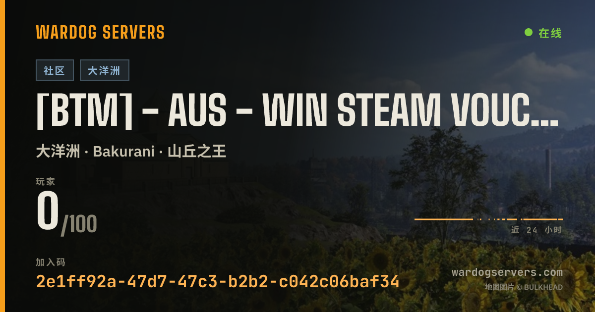 [BTM] - AUS - Win Steam Vouchers - discord.gg/bantam 的实时状态横幅