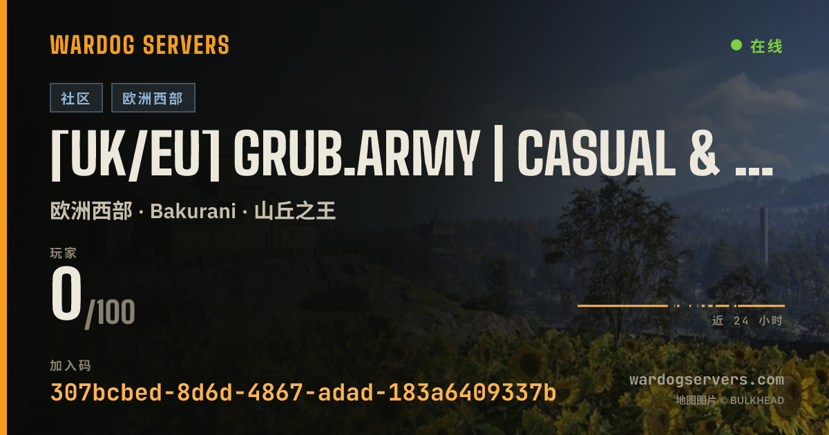 [UK/EU] GRUB.ARMY | CASUAL & NEW PLAYERS | discord.gg/grubarmy 的实时状态横幅