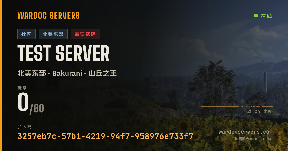 Test Server 的实时状态横幅