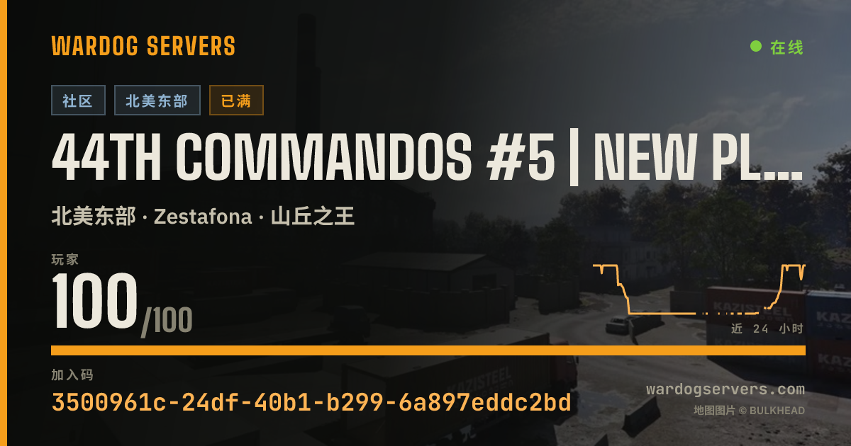44th Commandos #5 | New Player Friendly | US East | discord.gg/4 的实时状态横幅
