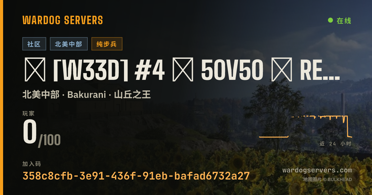 ★ [W33D] #4 ★ 50v50 ★ RED vs GREEN ★ Wardogs.host 的实时状态横幅