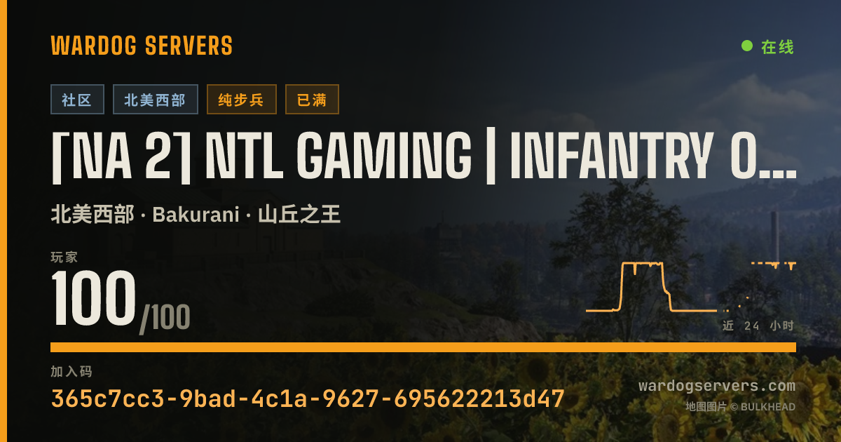 [NA 2] NTL Gaming | Infantry Only | discord.gg/NTLGaming 的实时状态横幅