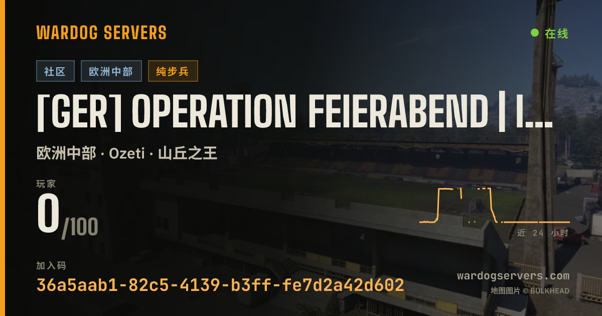 [GER] Operation Feierabend | Infantry Only | DISCORD.GG/DLQ 的实时状态横幅