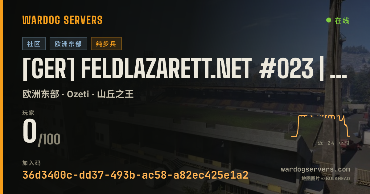 [GER] Feldlazarett.net #023 | 50v50 | Infantry Only | 20-6 的实时状态横幅