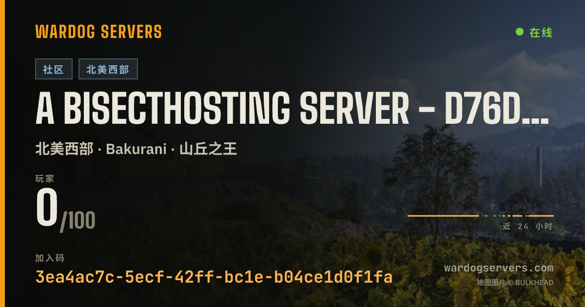 A BisectHosting Server - d76d6711 的实时状态横幅