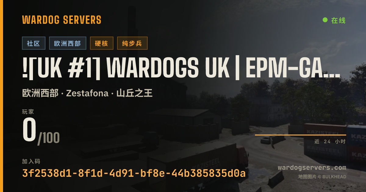 ![UK #1] Wardogs UK | EPM-Gaming.co.uk 的实时状态横幅