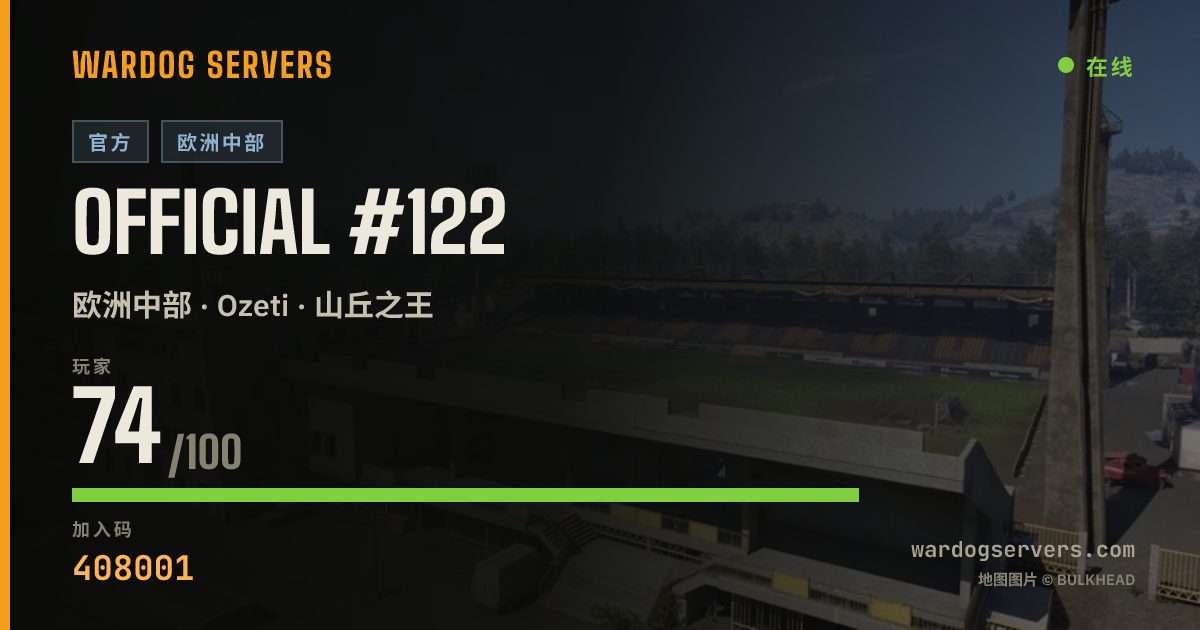 Official #122 的实时状态横幅