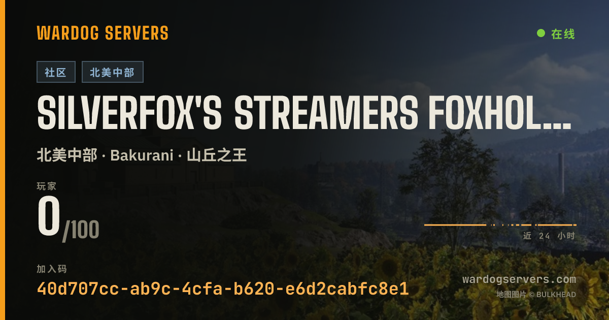 Silverfox's Streamers Foxhole- 50/50 Red/Green Infantry Only 的实时状态横幅