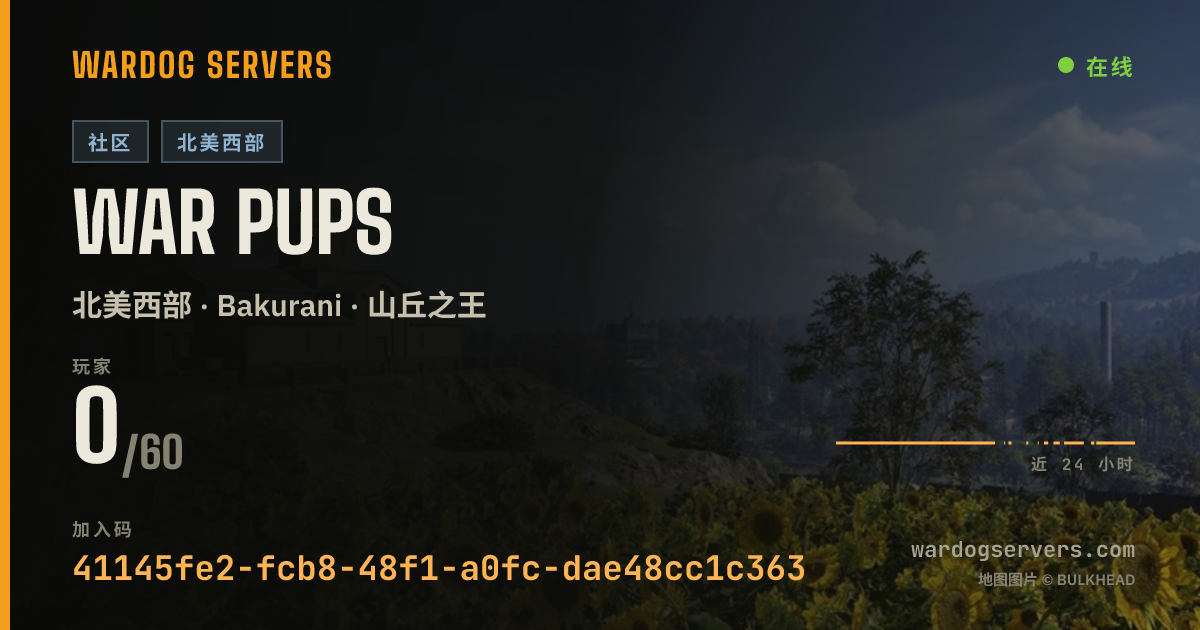 War Pups 的实时状态横幅