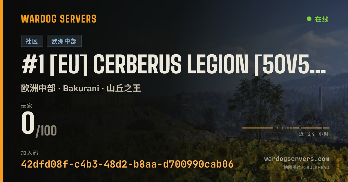 #1 [EU] Cerberus Legion [50v50 New Player Friendly] dsc.gg/cbrs 的实时状态横幅