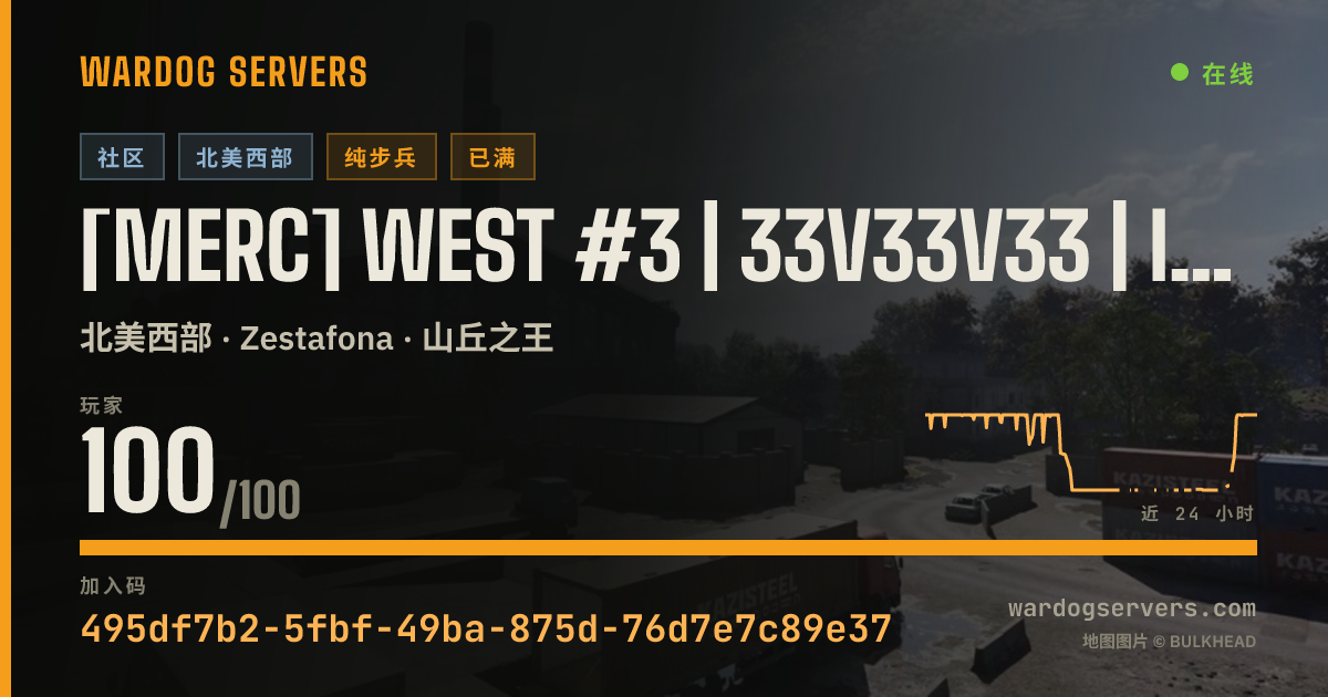 [Merc] West #3 | 33v33v33 | InfOnly | Discord.gg/m3rc 的实时状态横幅