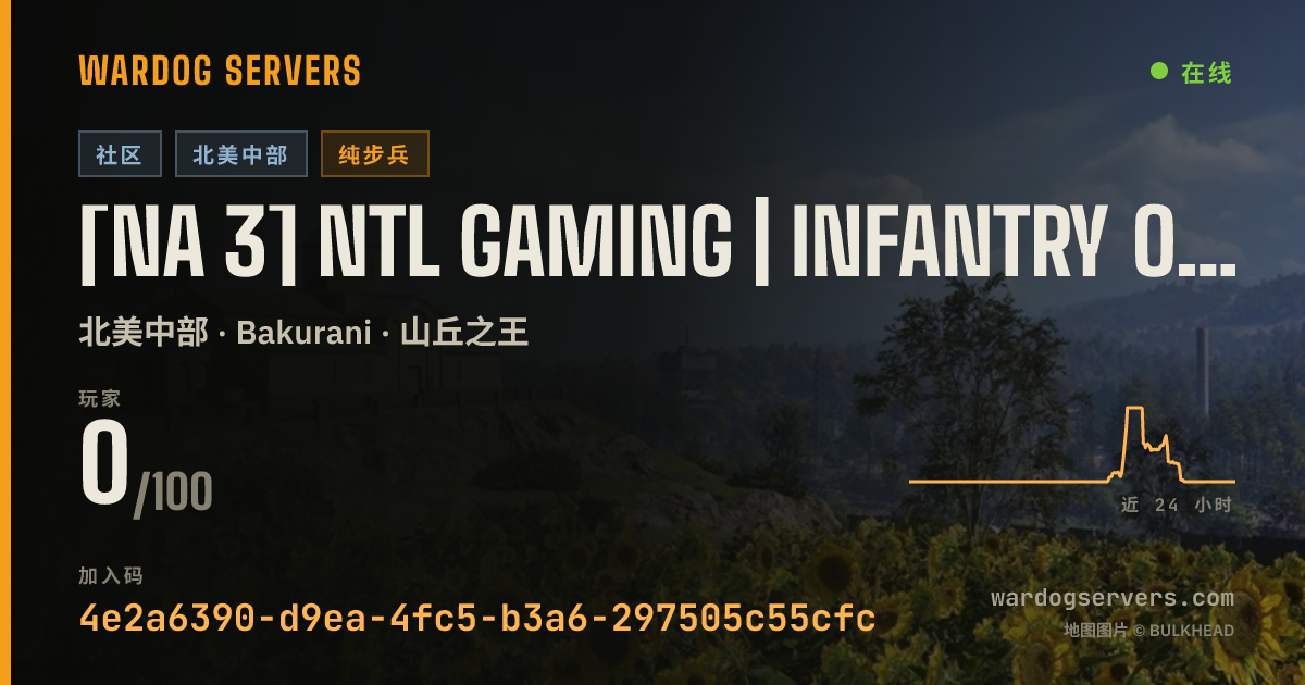 [NA 3] NTL Gaming | Infantry Only - No Mortars | discord.gg/NTLG 的实时状态横幅