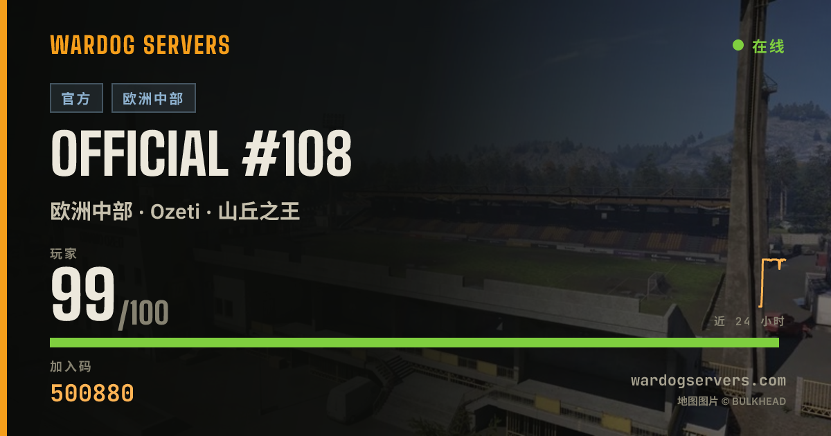 Official #108 的实时状态横幅