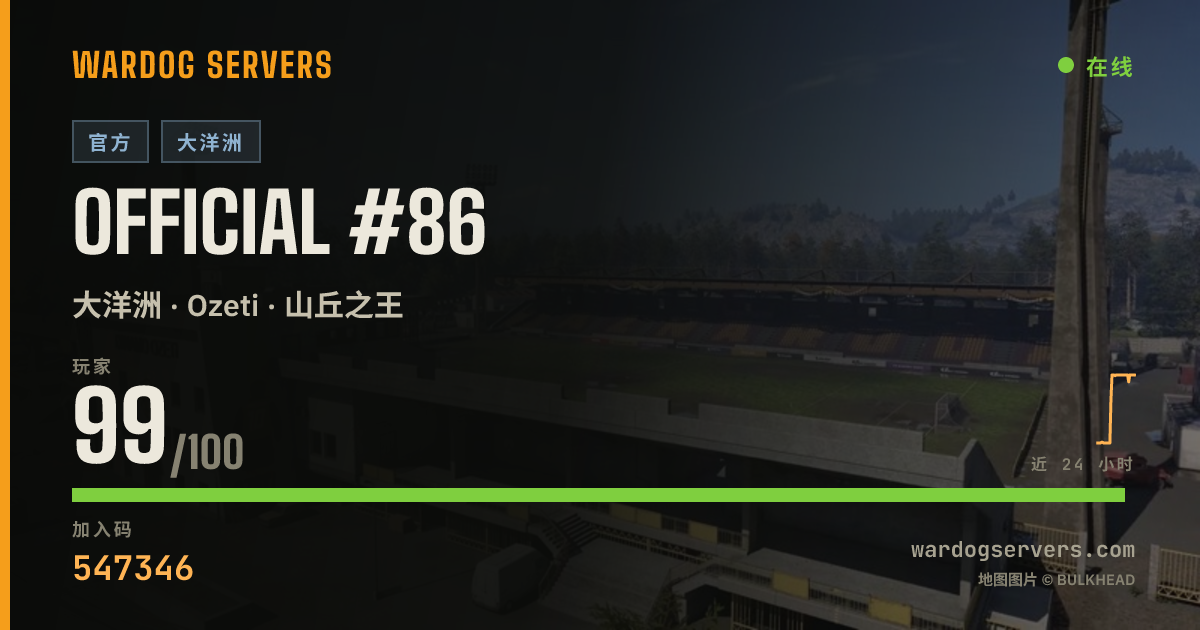 Official #86 的实时状态横幅