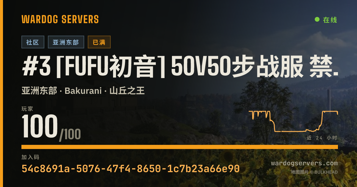 #3 [fufu初音] 50v50步战服 禁圈外交战 禁武装载具 QQ群1131661908 的实时状态横幅