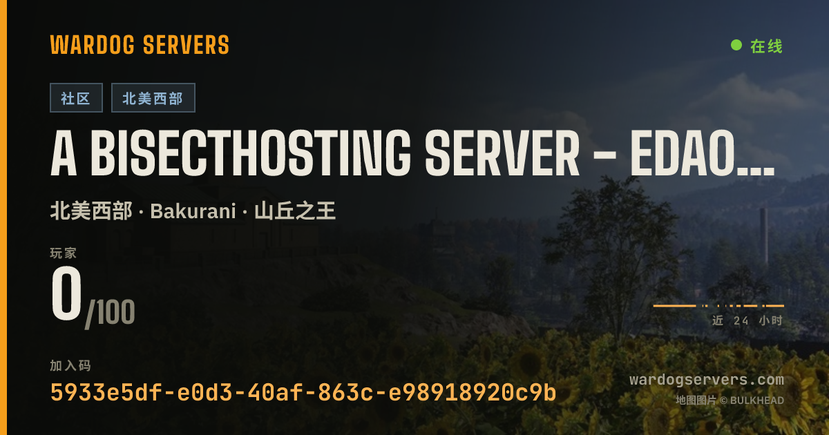 A BisectHosting Server - eda0acd6 的实时状态横幅