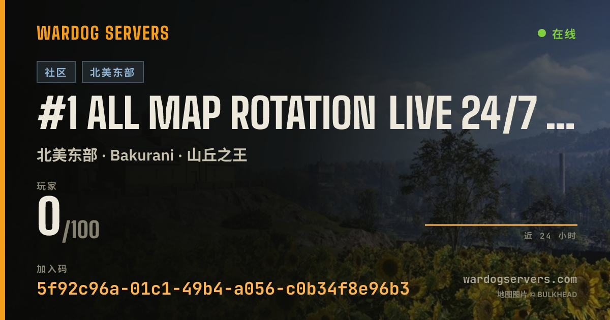 #1 All Map Rotation live 24/7 Cash & BonusXp 的实时状态横幅