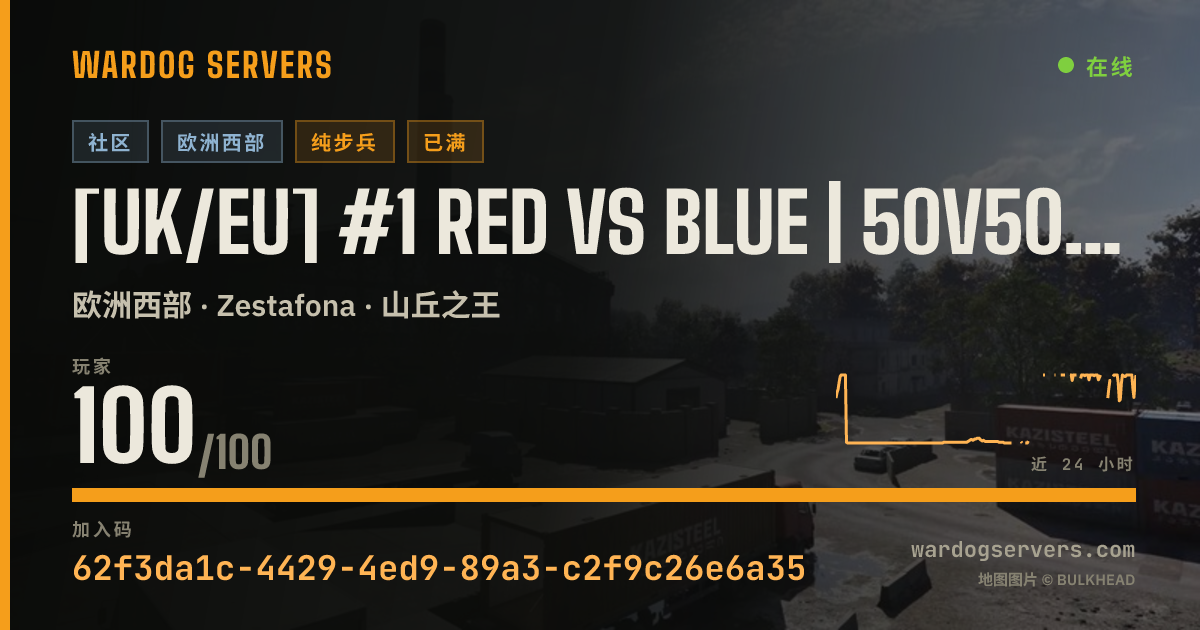 [UK/EU] #1 Red Vs Blue | 50v50 I Infantry Only | Dome Hunter - N 的实时状态横幅