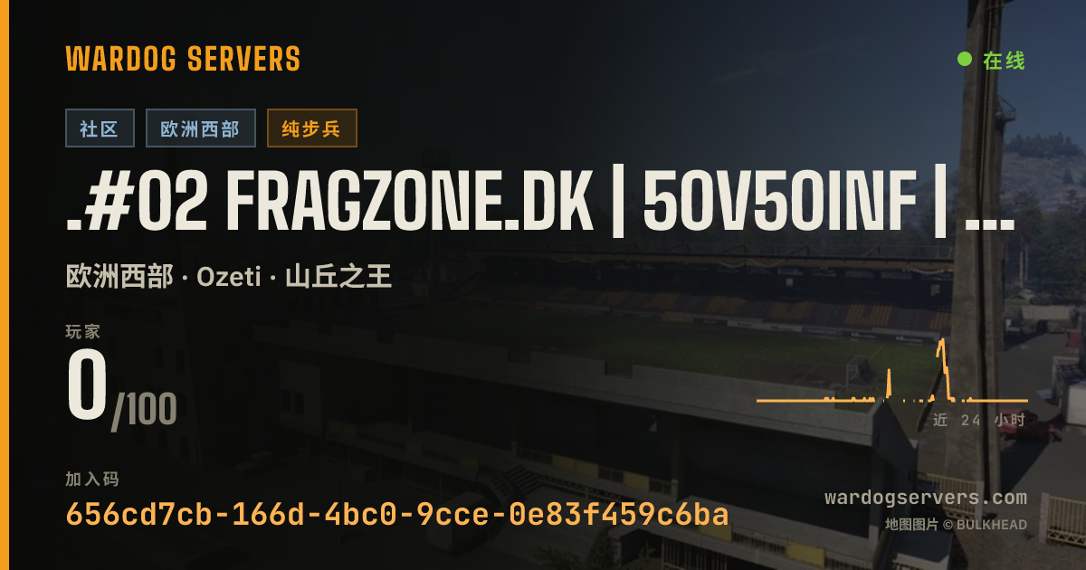 .#02 FragZone.dk | 50v50INF | Stats•Ranks•Achievements[DK/EN] 的实时状态横幅