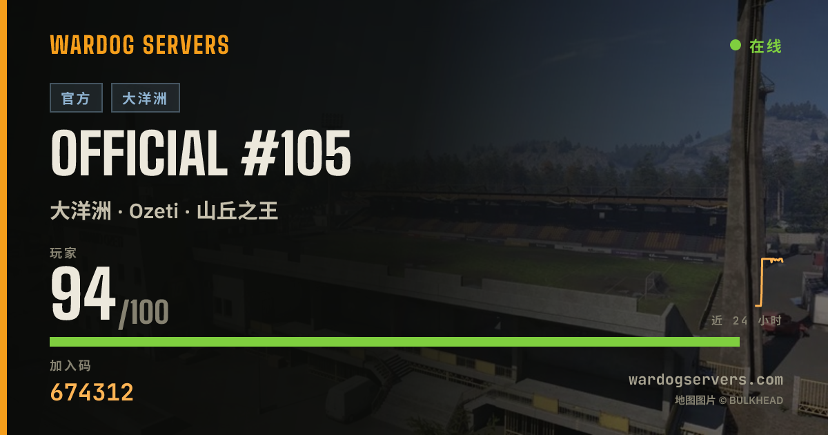 Official #105 的实时状态横幅