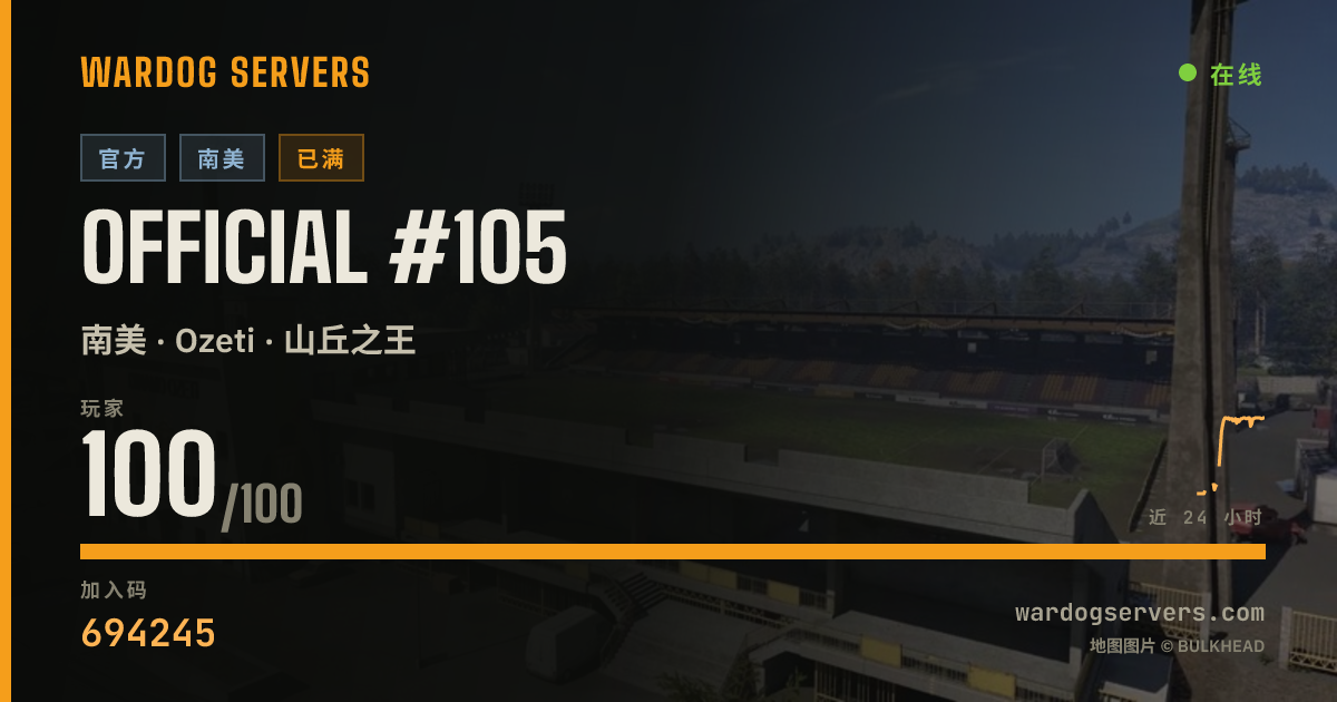 Official #105 的实时状态横幅