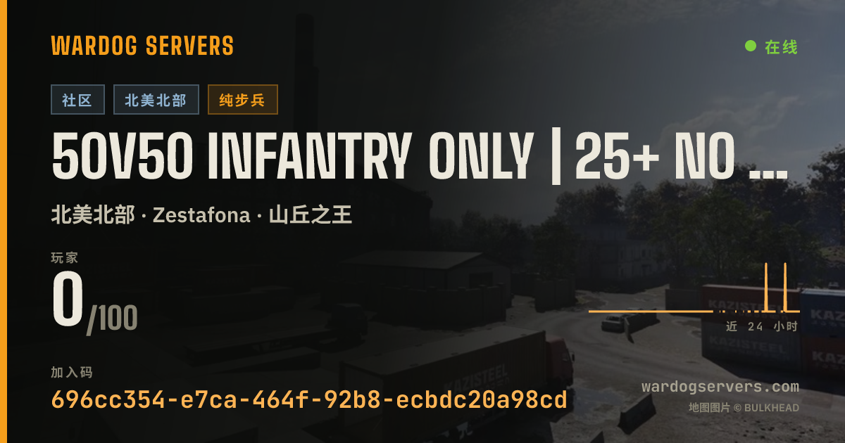 50v50 infantry only | 25+ no girls allowed | Rainy + Sunny Rotat 的实时状态横幅