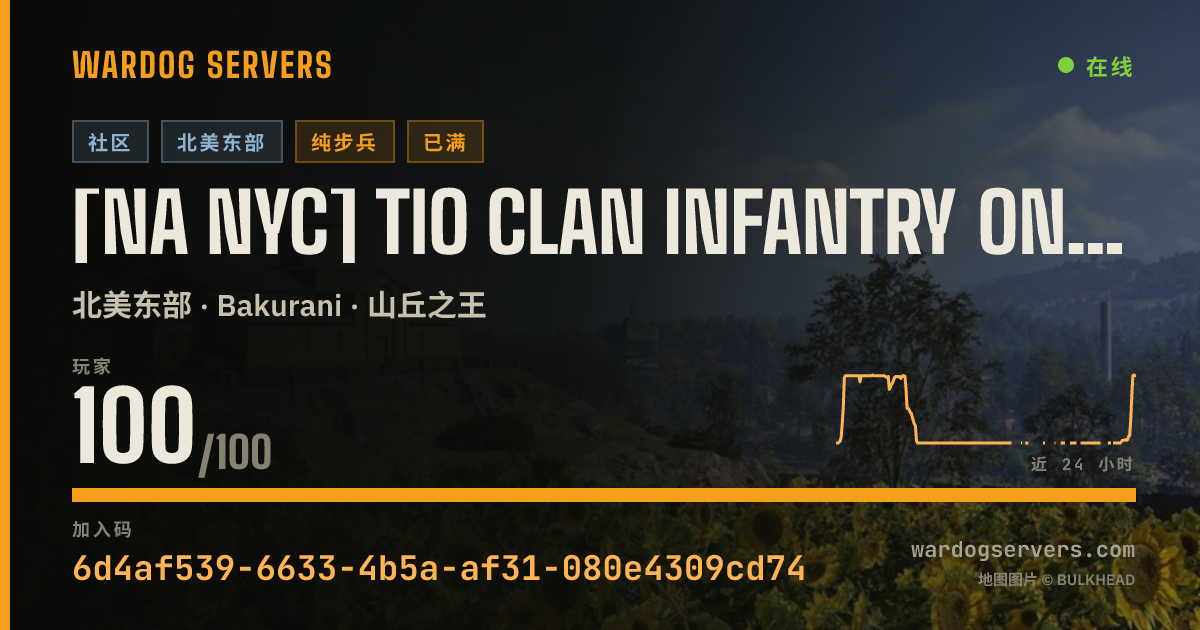 [NA NYC] TIO Clan Infantry Only | No GLs | Admin Presence 的实时状态横幅