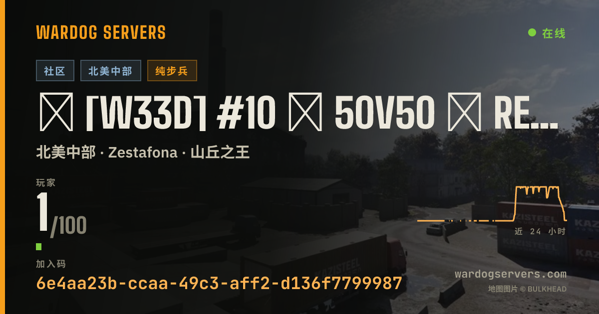 ★ [W33D] #10 ★ 50v50 ★ RED vs GREEN ★ FOBLESS ★ Wardogs.host 的实时状态横幅