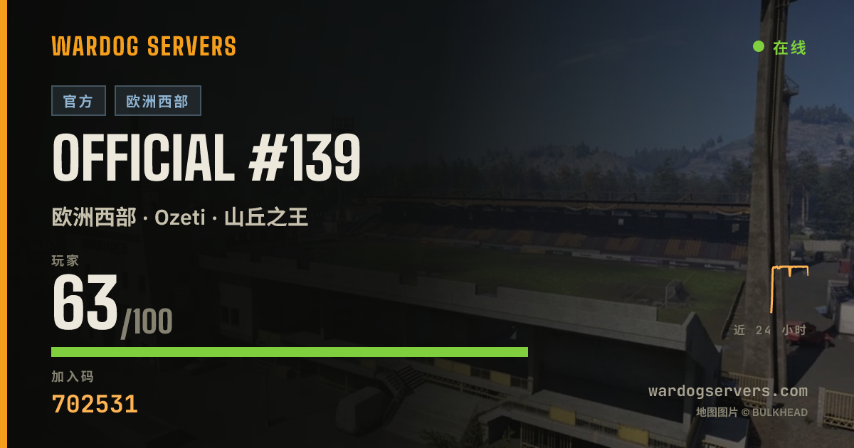 Official #139 的实时状态横幅
