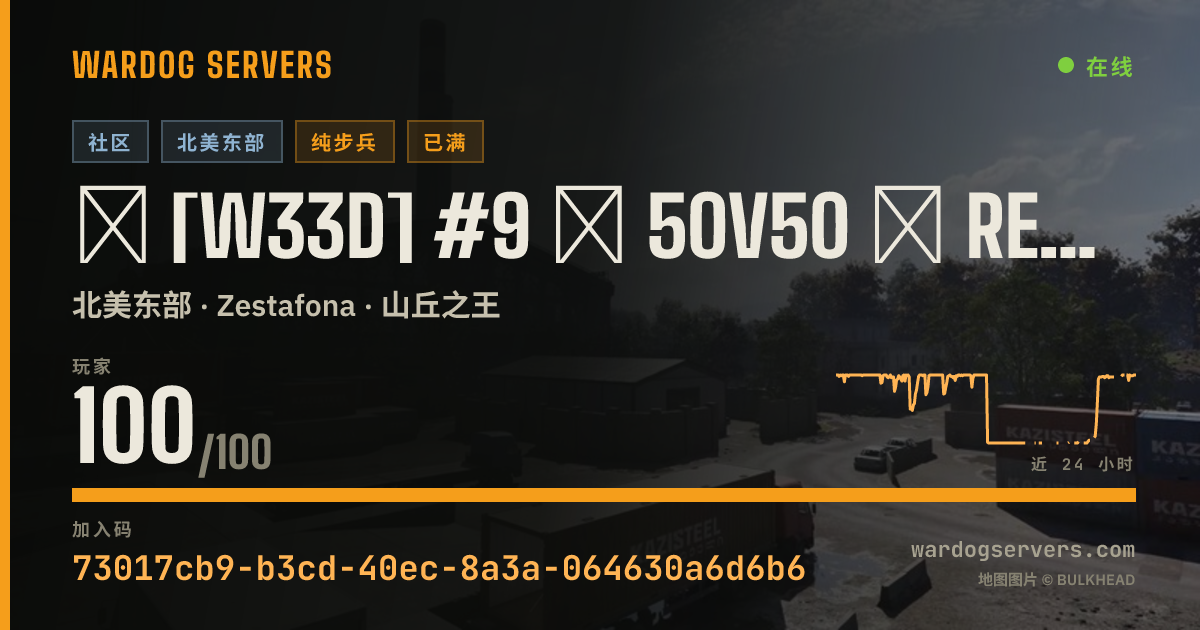 ★ [W33D] #9 ★ 50v50 ★ RED vs GREEN ★ Wardogs.host 的实时状态横幅
