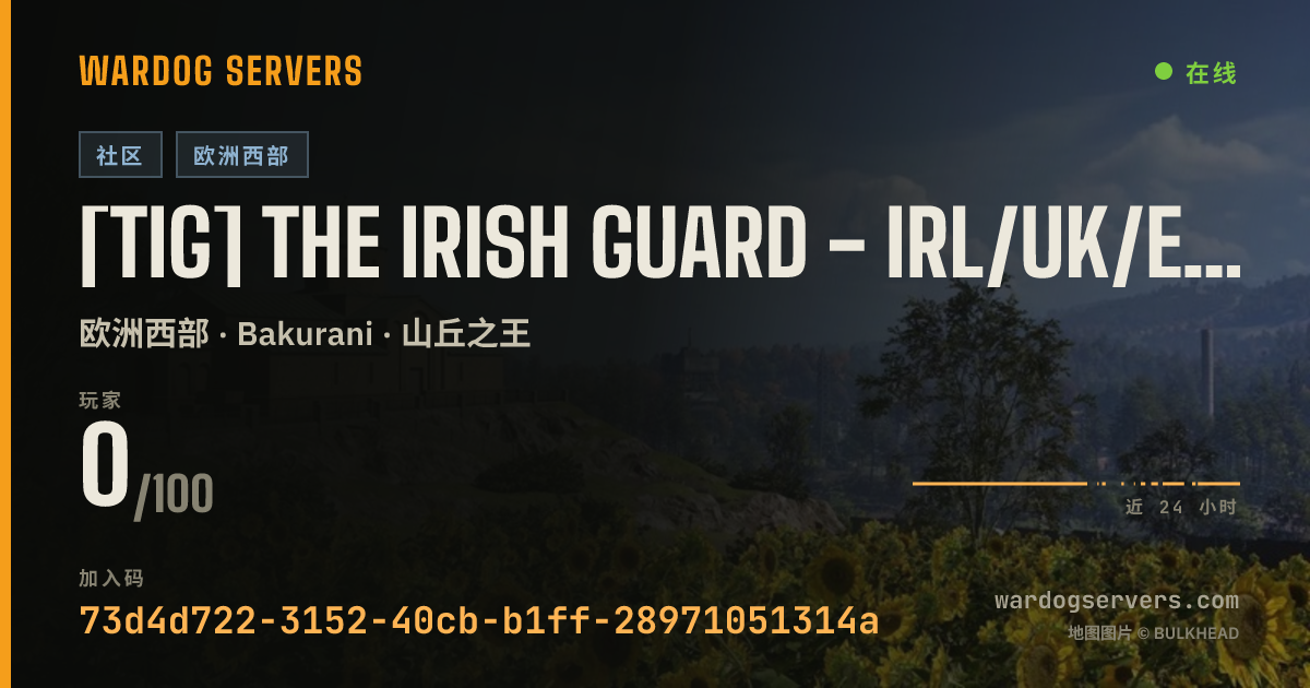 [TiG] The Irish Guard - IRL/UK/EU - Rain Maps Only 的实时状态横幅