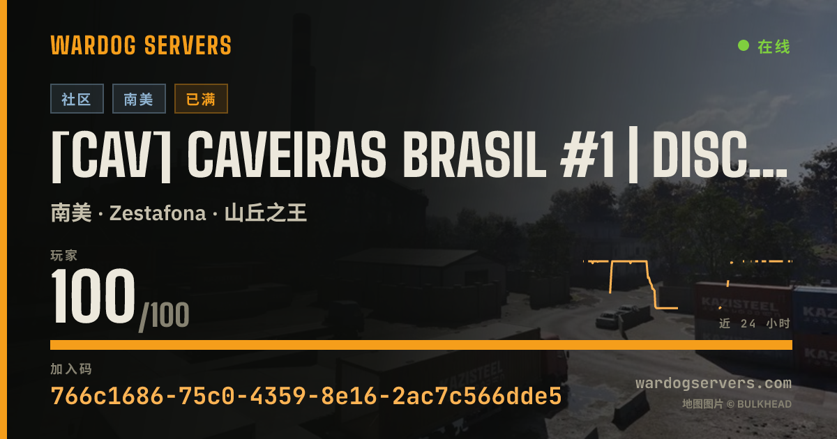 [CAV] CAVEIRAS BRASIL #1 | discord.gg/caveiras 的实时状态横幅