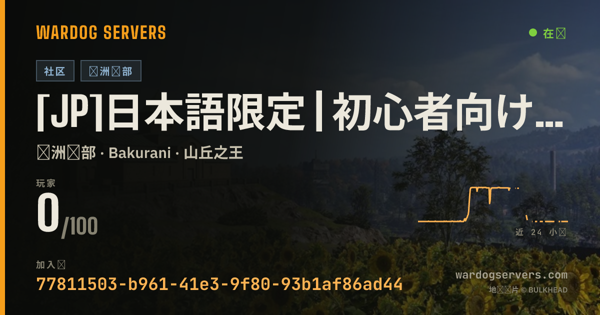 [JP]日本語限定 | 初心者向けLv制限 | せきにゃん鯖 的实时状态横幅