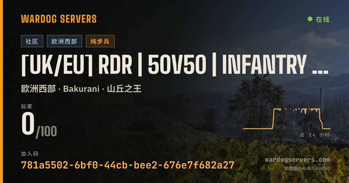 [UK/EU] RDR | 50v50 | Infantry | Discord.gg/rdrwardogs 的实时状态横幅