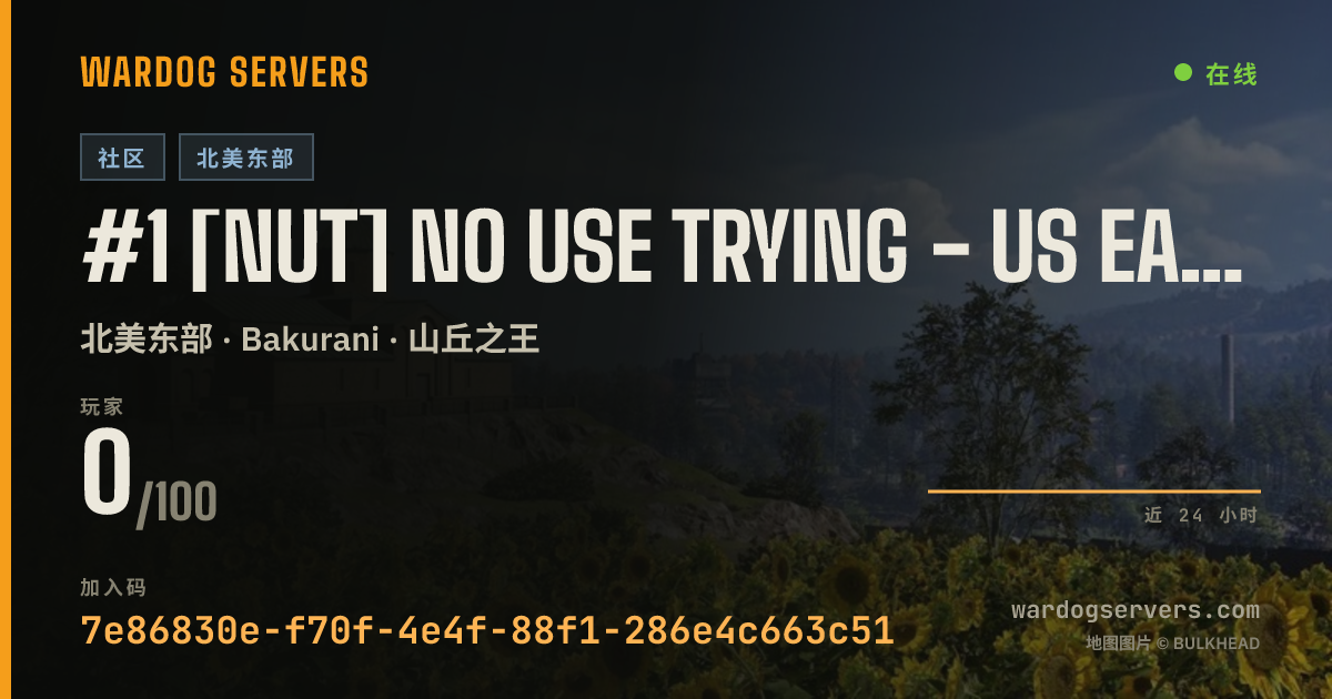 #1 [NUT] No Use Trying - US EAST - Standard Ruleset 的实时状态横幅