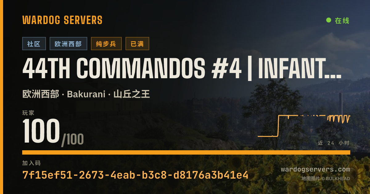 44th Commandos #4 | Infantry Only - 50v50 NO GL | discord.gg/44t 的实时状态横幅
