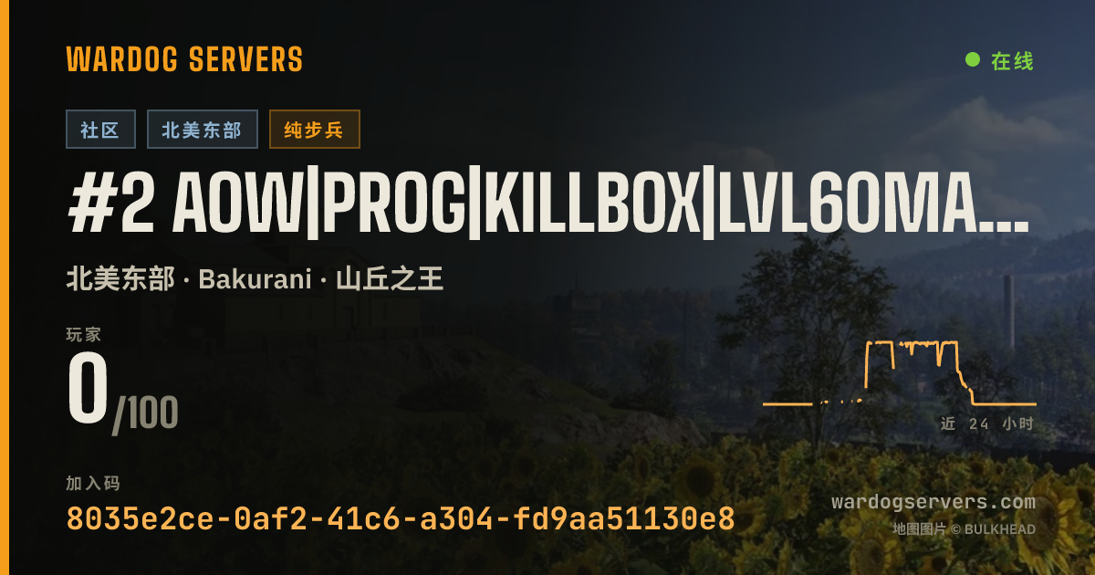 #2 AOW|PROG|KILLBOX|LVL60MAX|+30EVERYSAT|DISCORD.GG/JOINKILLBOX 的实时状态横幅