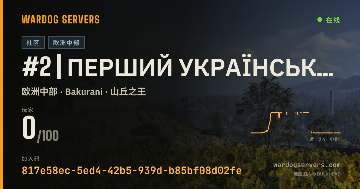 #2 | ПЕРШИЙ УКРАЇНСЬКИЙ | WARDOGS COM UA 的实时状态横幅