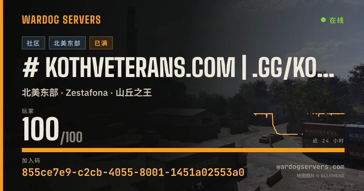 # KOTHVeterans.com | .gg/kothveterans | NA1 | LVL 30 MAX 的实时状态横幅